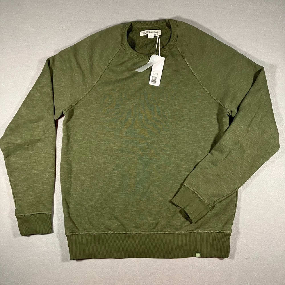 NWT Outerknown Sur Sweatshirt Mens M Olive Green Crewneck Hemp Organic Cotton